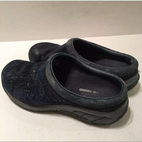 Merrell Suede 7.5 Paisley Qform Comfort Grip Mules - Picture 4 of 10